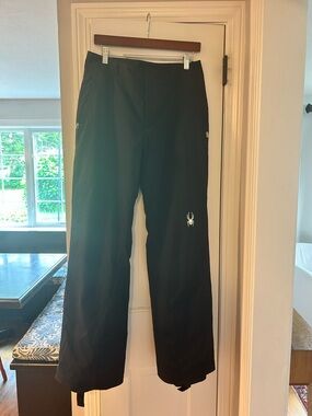 Spyder Women’s Black Ski Pants with White Logo